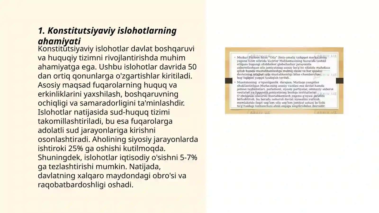 Konstitutsiyaviy islohotlar hamda ularning mazmun-mohiyati 3