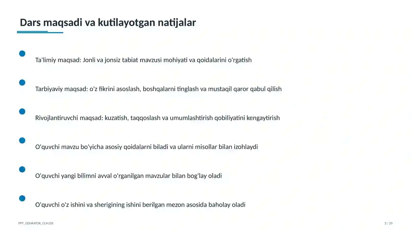 Jonli va jonsiz tabiat (2-sinf) 3
