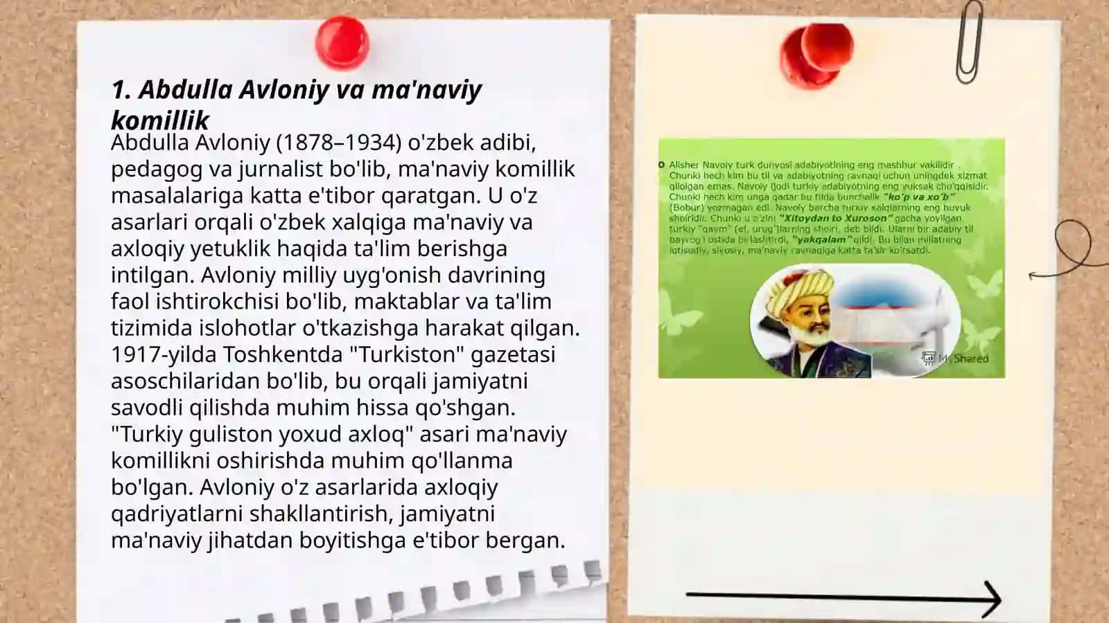 Essa Abdulla Avlonoyning komil inson haqidagi qarashlari mavzusida 3