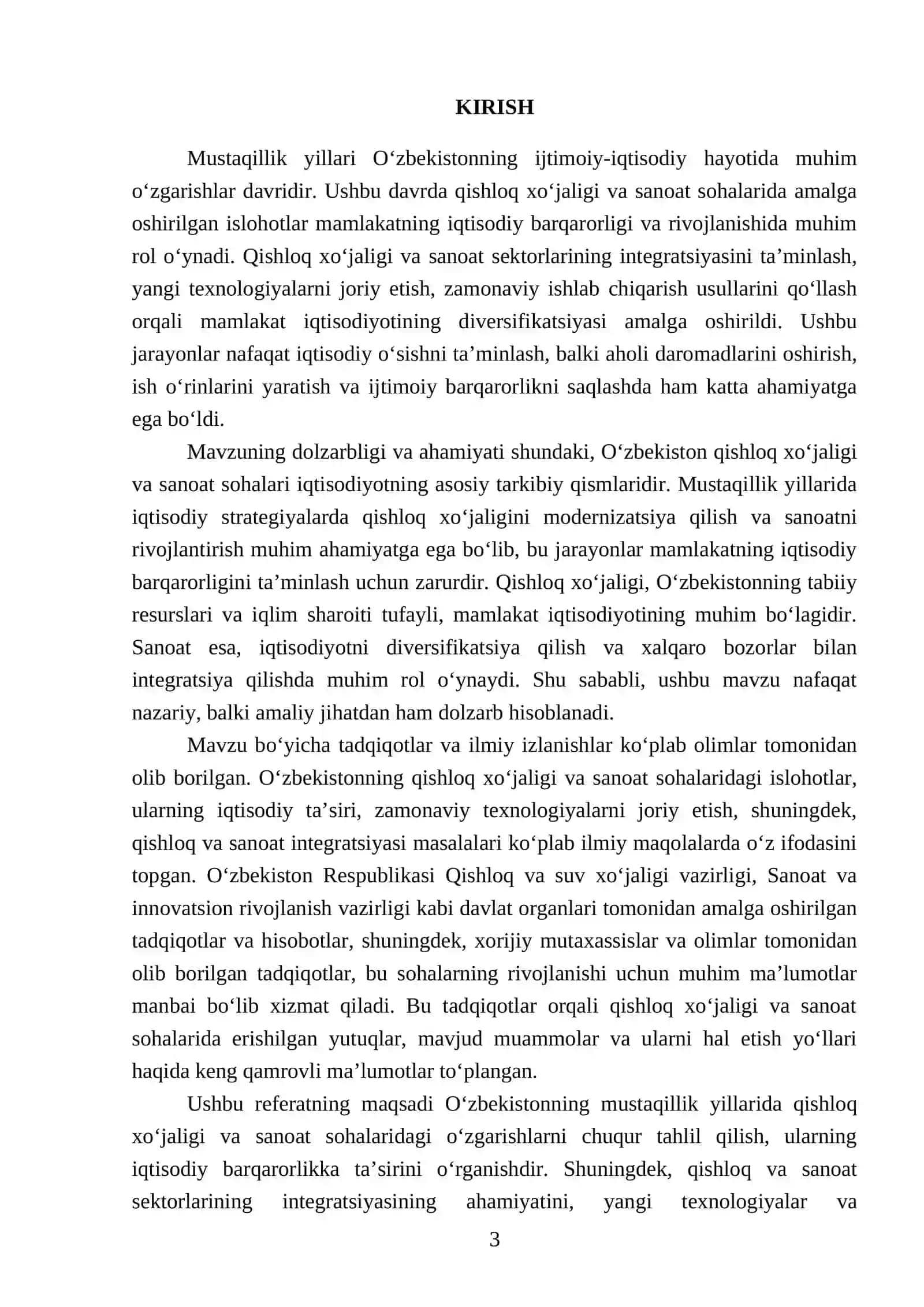 Mustaqillik yillarida qishloq xòjaligi va sanoat sohasidagi õzgarishlar 3