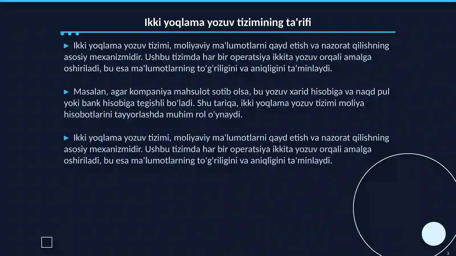 Ikki yoqlama yozuv haqida tushuncha 3