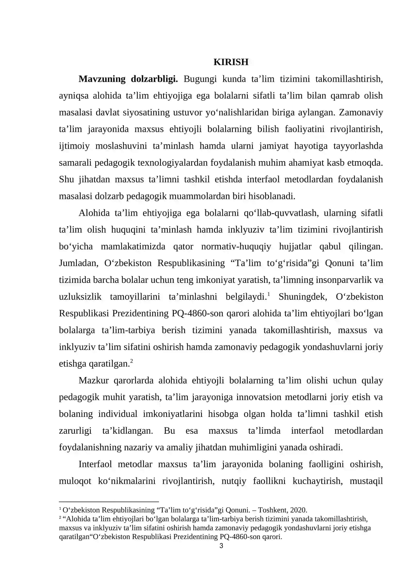 MAXSUS TA’LIMNI TASHKIL ETISHDA INTERFAOL METODLAR 3
