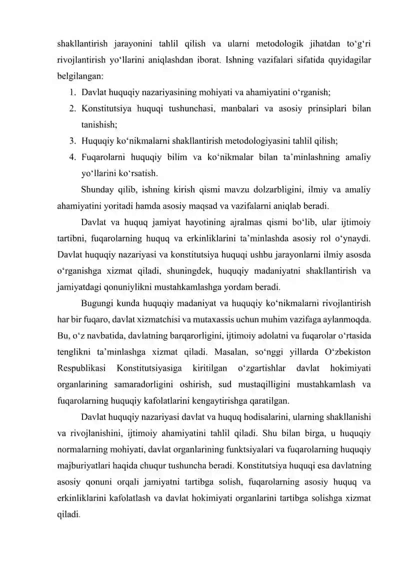 DAVLAT HUQUQIY NAZARIYASI, KONSTITUTSIYA HUQUQI, HUQUQIY KO‘NIKMALAR VA METODOLOGIYASI 3
