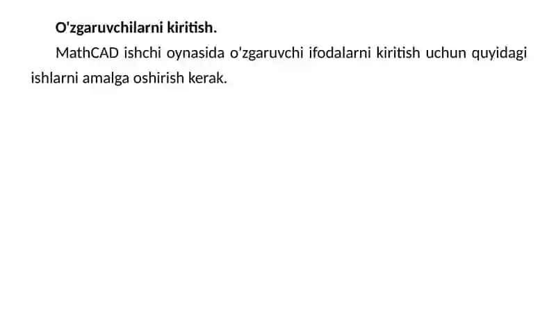 MathCADda ifodalarni tahrirlash 3
