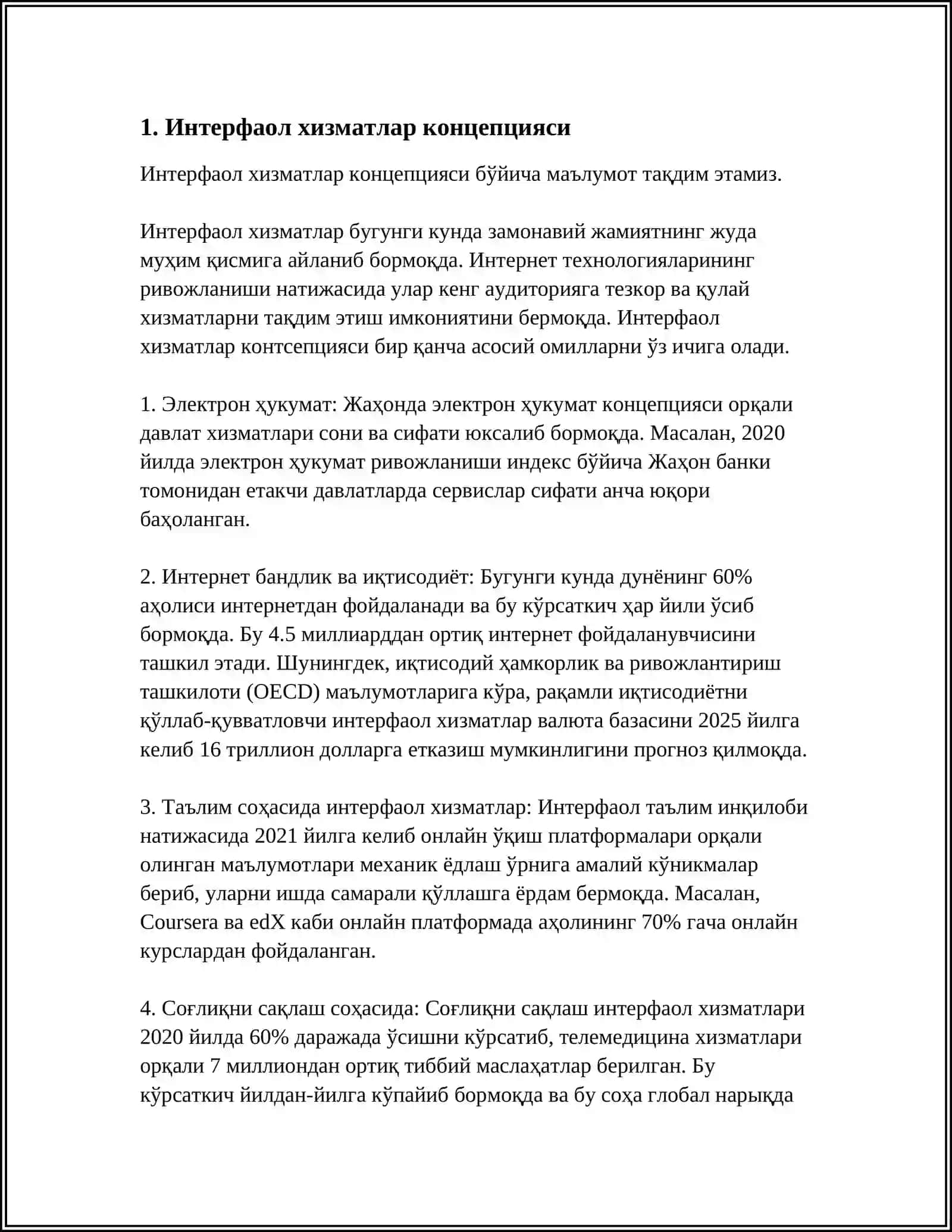 INTERAKTIV HIZMATLAR VA ULARDA ISHLASH USULLARI. ON-LINE PLATFORMALAR. CLOUD XIZMATLAR 3