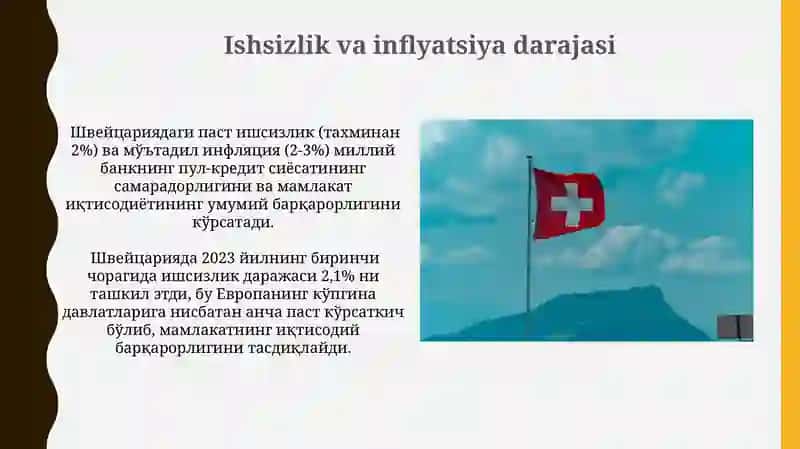 Shveysariya moliya va byudjet tizimi iqtisodiy faoliyati 3