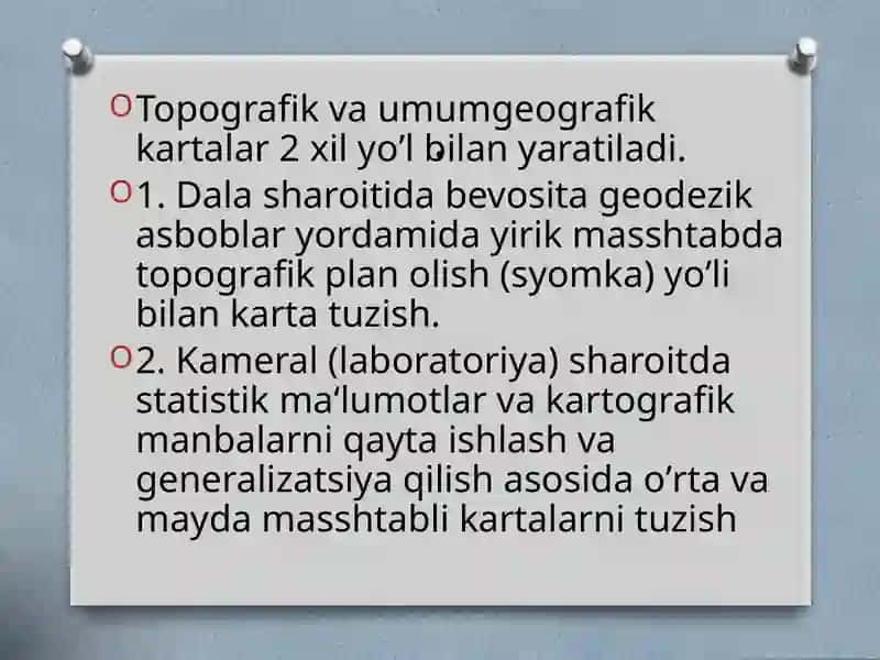Kartalarni tuzishda asosiy qilinadigan ishlar 3