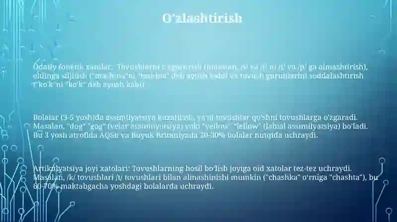 Odatiy fonetik xatolar 3