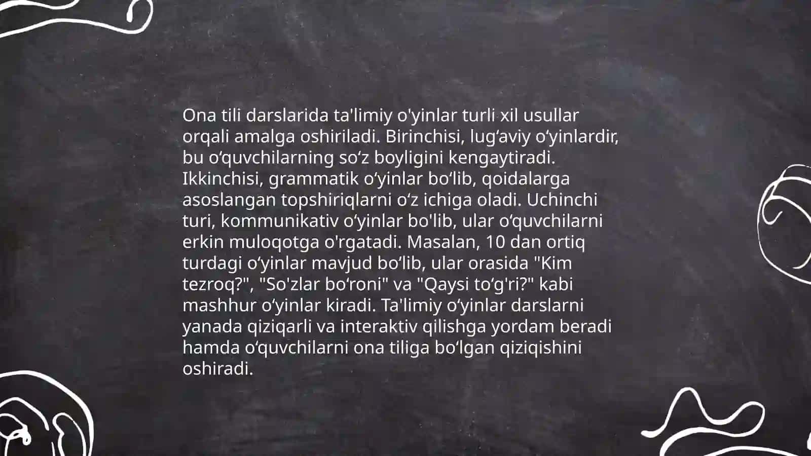 Ona tili darslarida ta'limiy o'yinlarni qo'llash 3