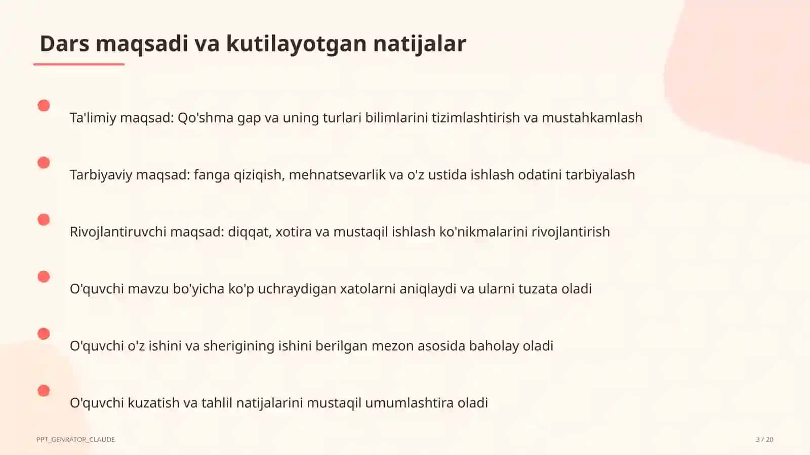 Qo'shma gap va uning turlari (9-sinf) 3