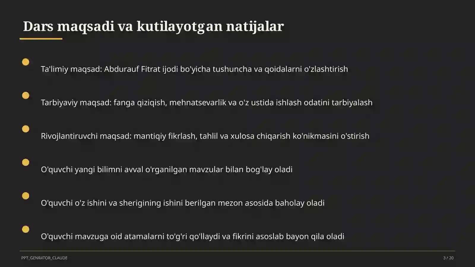 Abdurauf Fitrat ijodi (9-sinf) 3