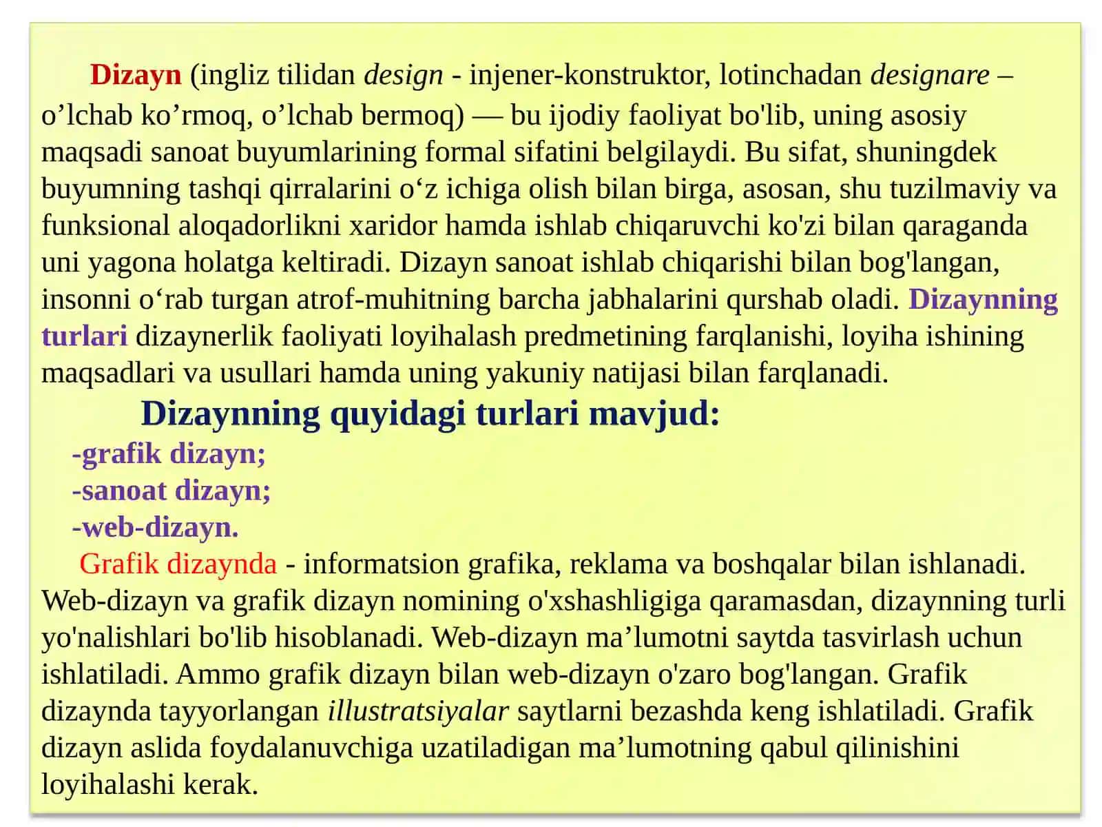 Web-dizayn va kompyuter grafikasi haqida mavzusiga tayyor taqdimot va slayd. 3