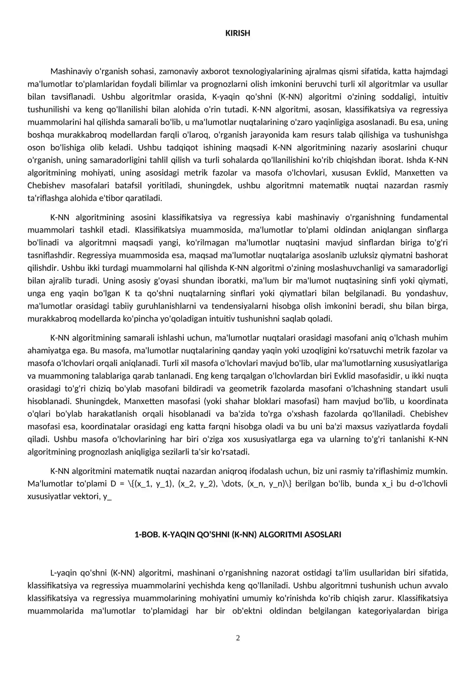 X-NN algoritmi va uning samaradorligi 3