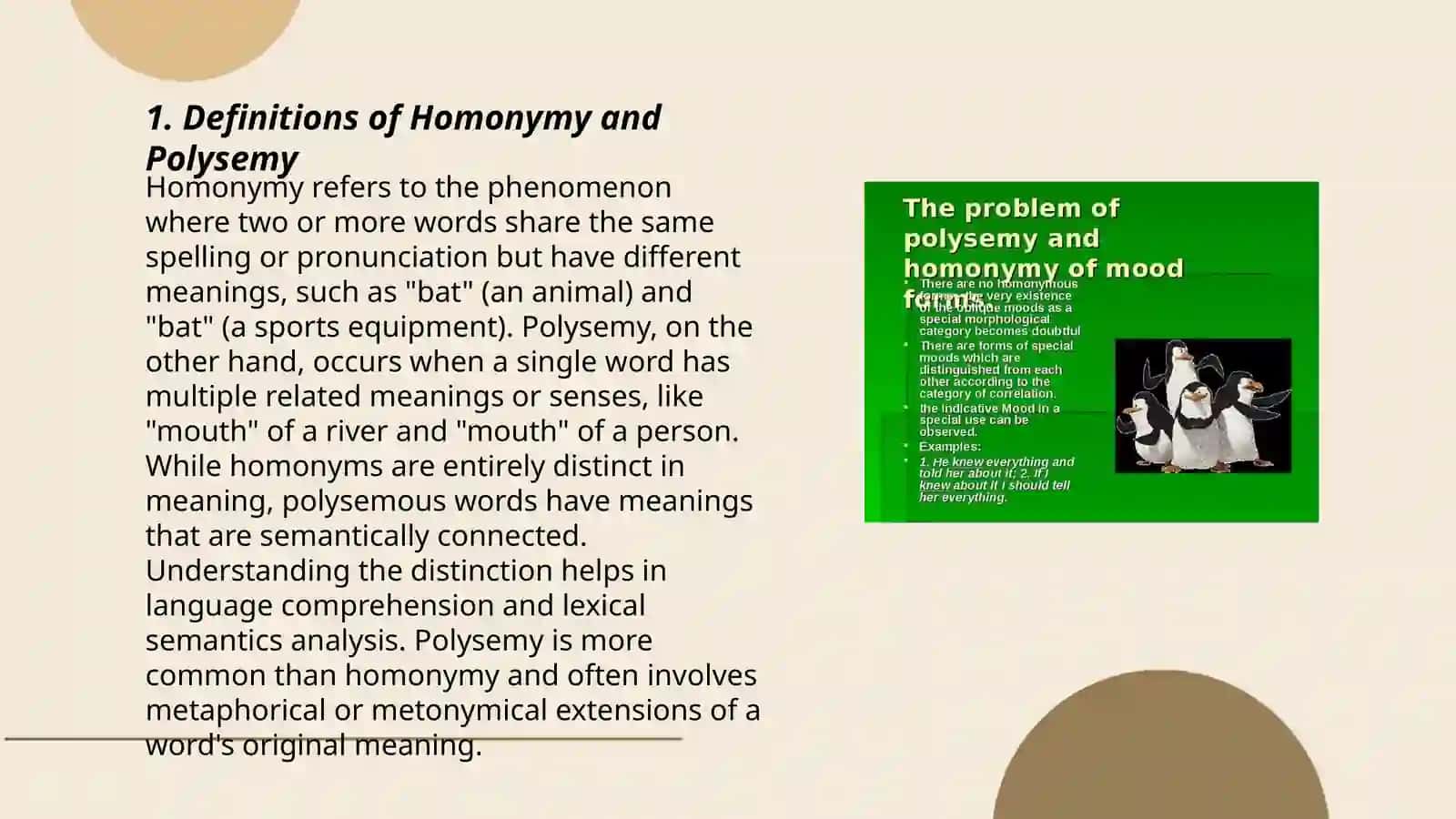 Homonymy and Polysemy 3