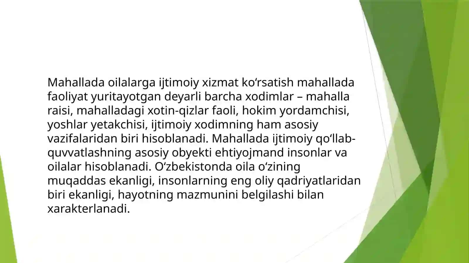 BOLA TARBIYASIDA MAHALALARDAGI IJTIMOIY ISHLAR 3
