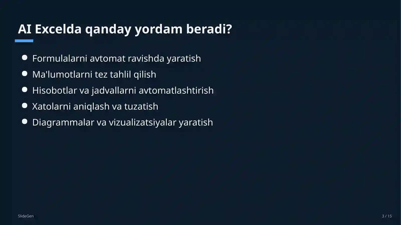 📊 Excel + AI | Hisobot va Tahlillarni 10 Baravar Tez Tayyorlash 3