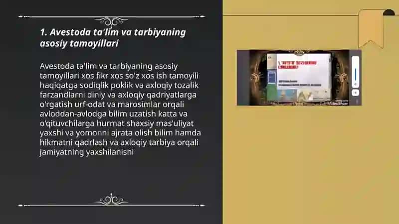 Avestoda talim va tarbiyaviy fikrlar 3