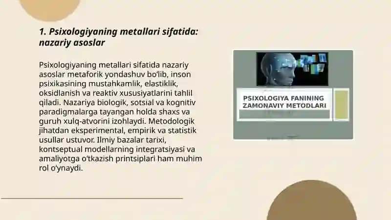 Psixologiyaning metallari sifatida 3