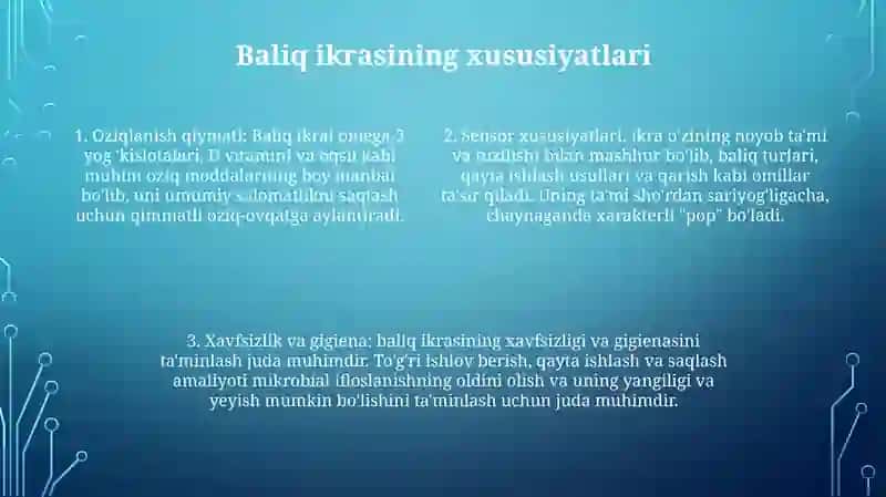 Baliq Ikrasi Tarkibining Xususiyatlari Va Sanitariya Jihatdan Baholash 3