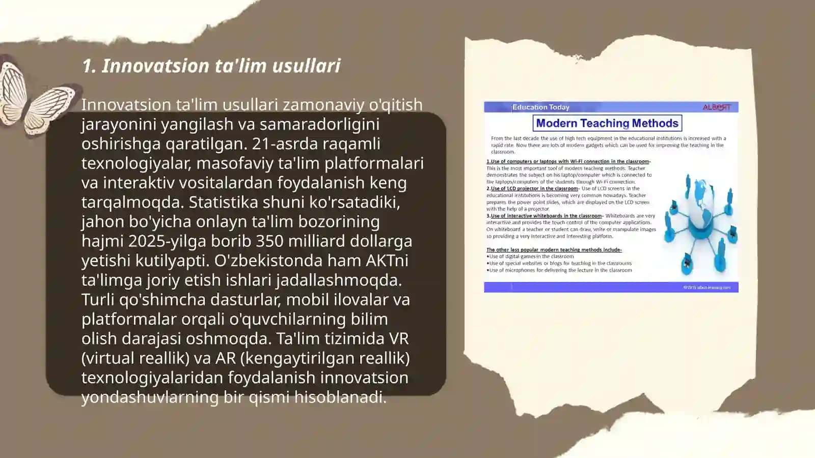 Tabiat bilan tanishtirish metodikasi óqitishda yangi pedagogik texnologiyalar 3