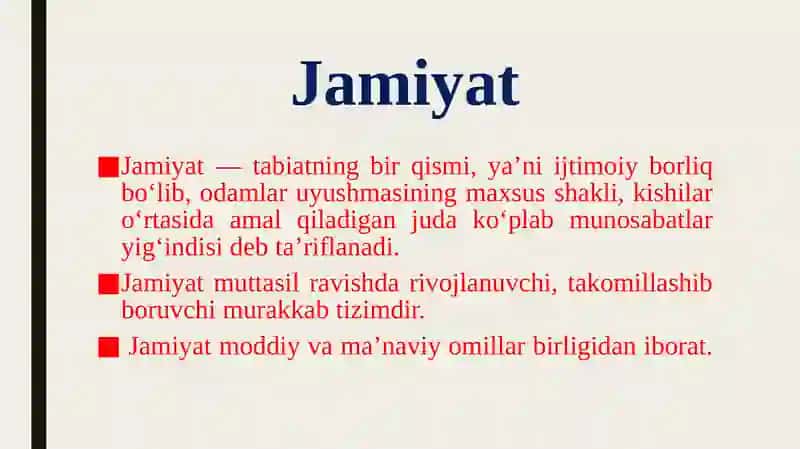 Jamiyat falsafasi 3
