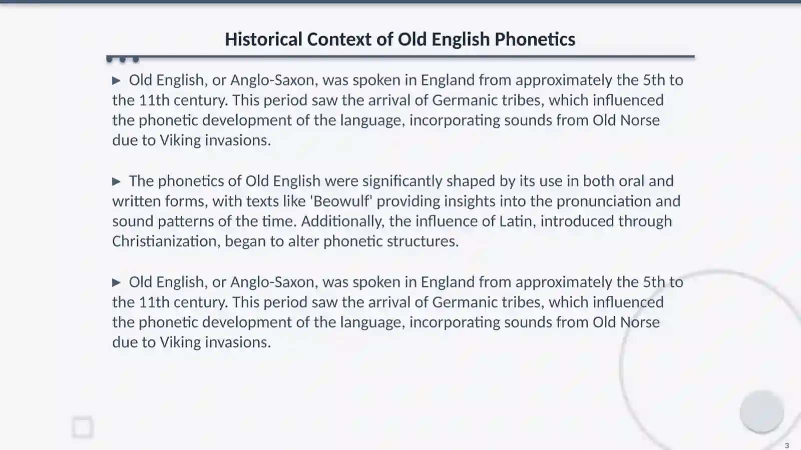 Old english phonetics 3