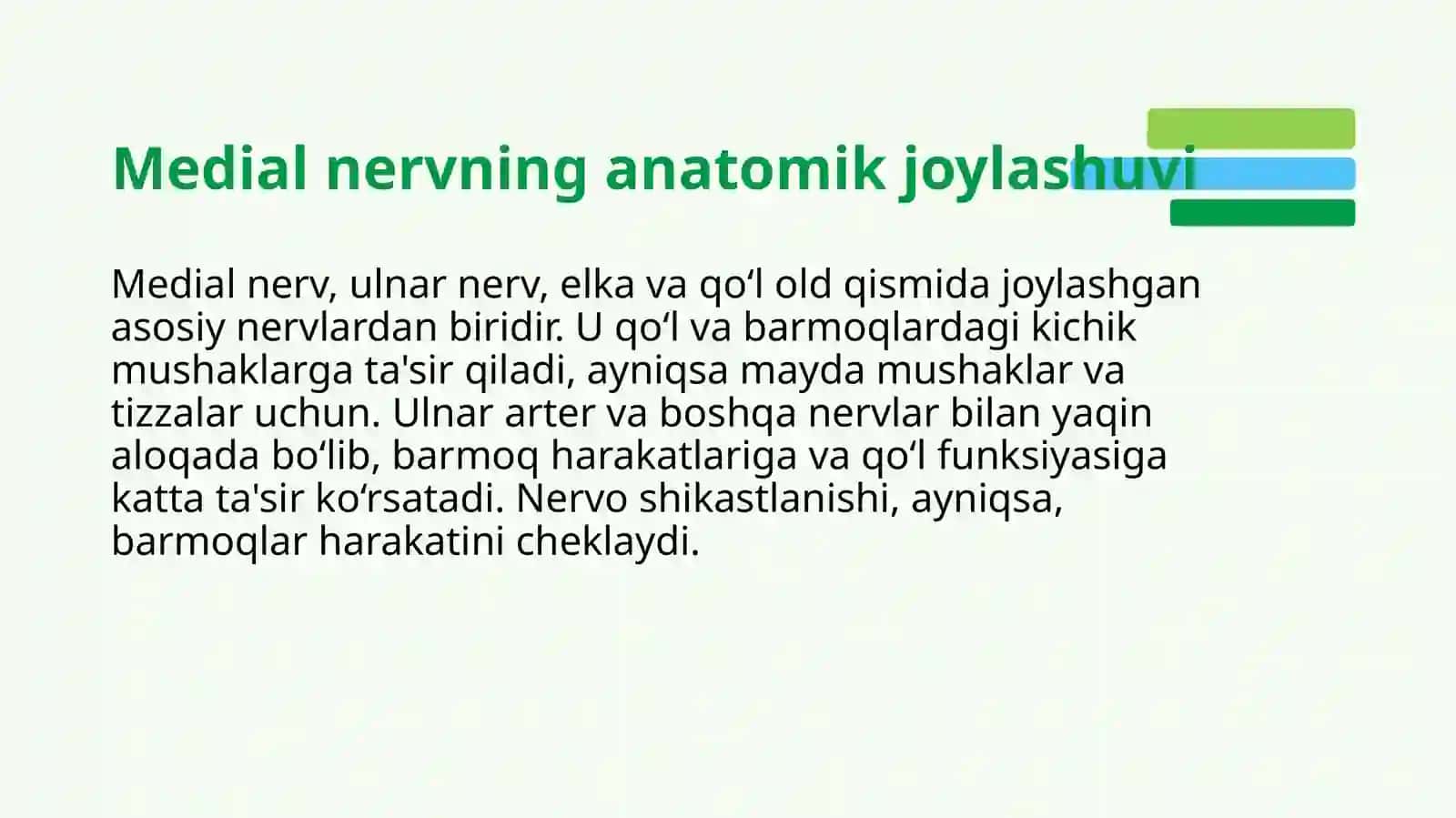 Medial nerv 3