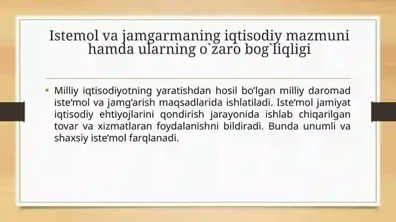 Istemol jamg`arma va investitsiyalar 3