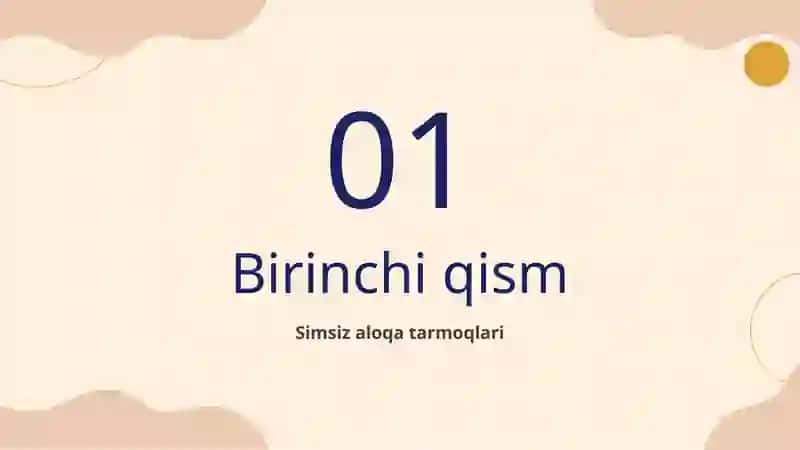 Simsiz aloqa tarmoqlari 3