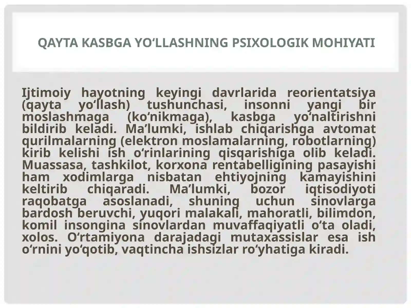 REORIENTATSIYА - PSIXOLOGIYАNING ASOSIY MUAMMOSI SIFATIDA 3
