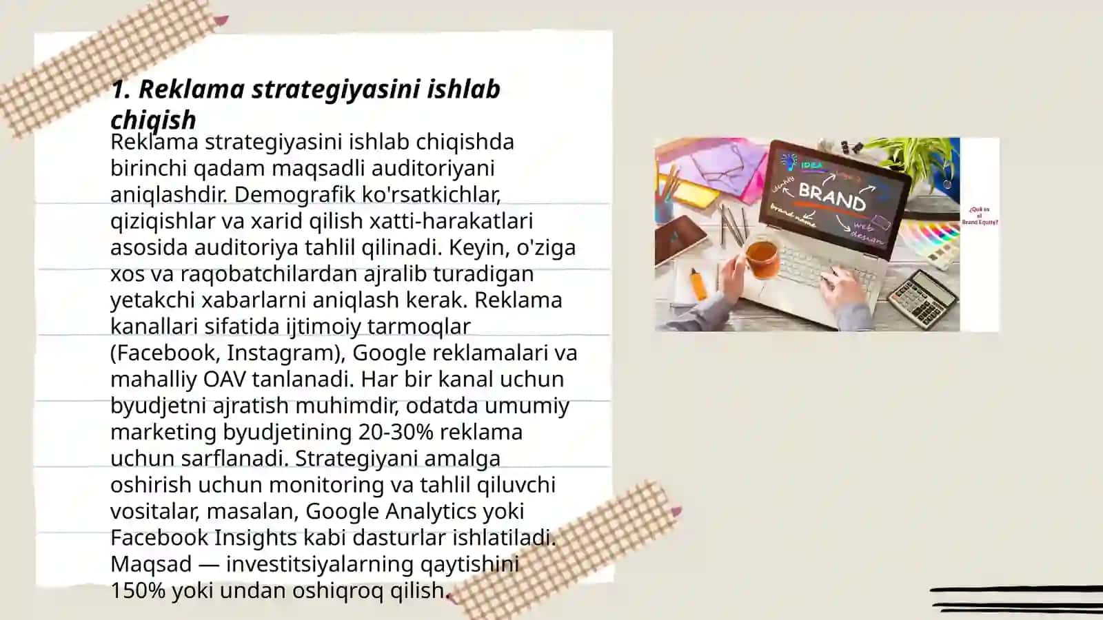 Biznesda reklama faolyatini tashkil etish 3