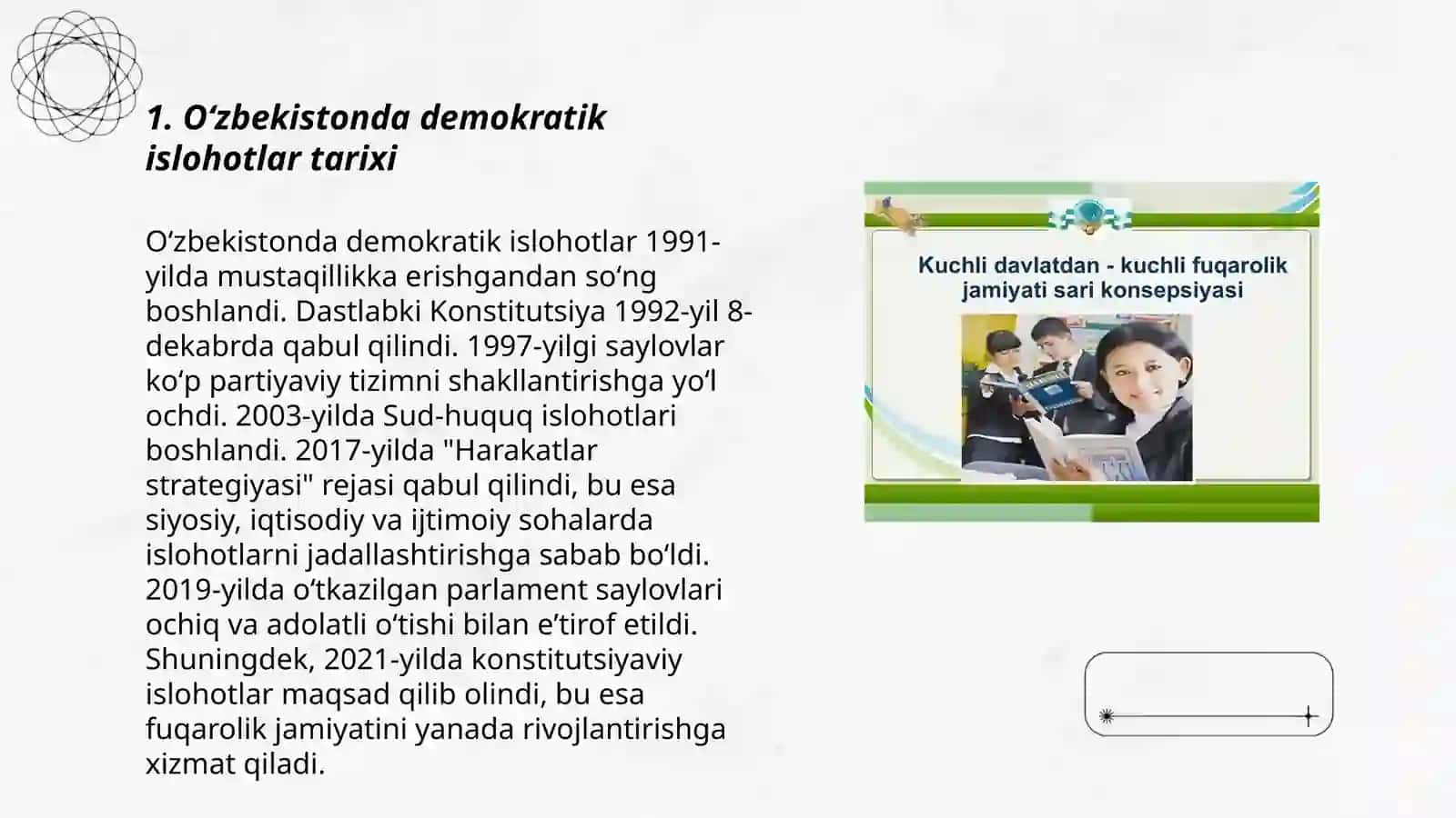 Oʻzbekistonda demokratik islohotlar tarixi 3