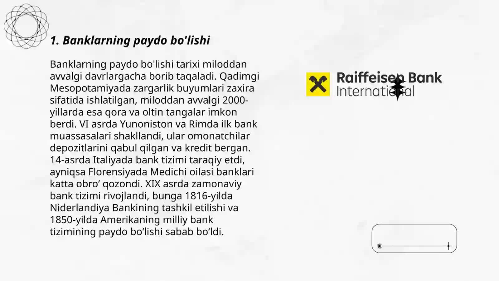 Banklarning kelib chiqishi va bank tizimi 3