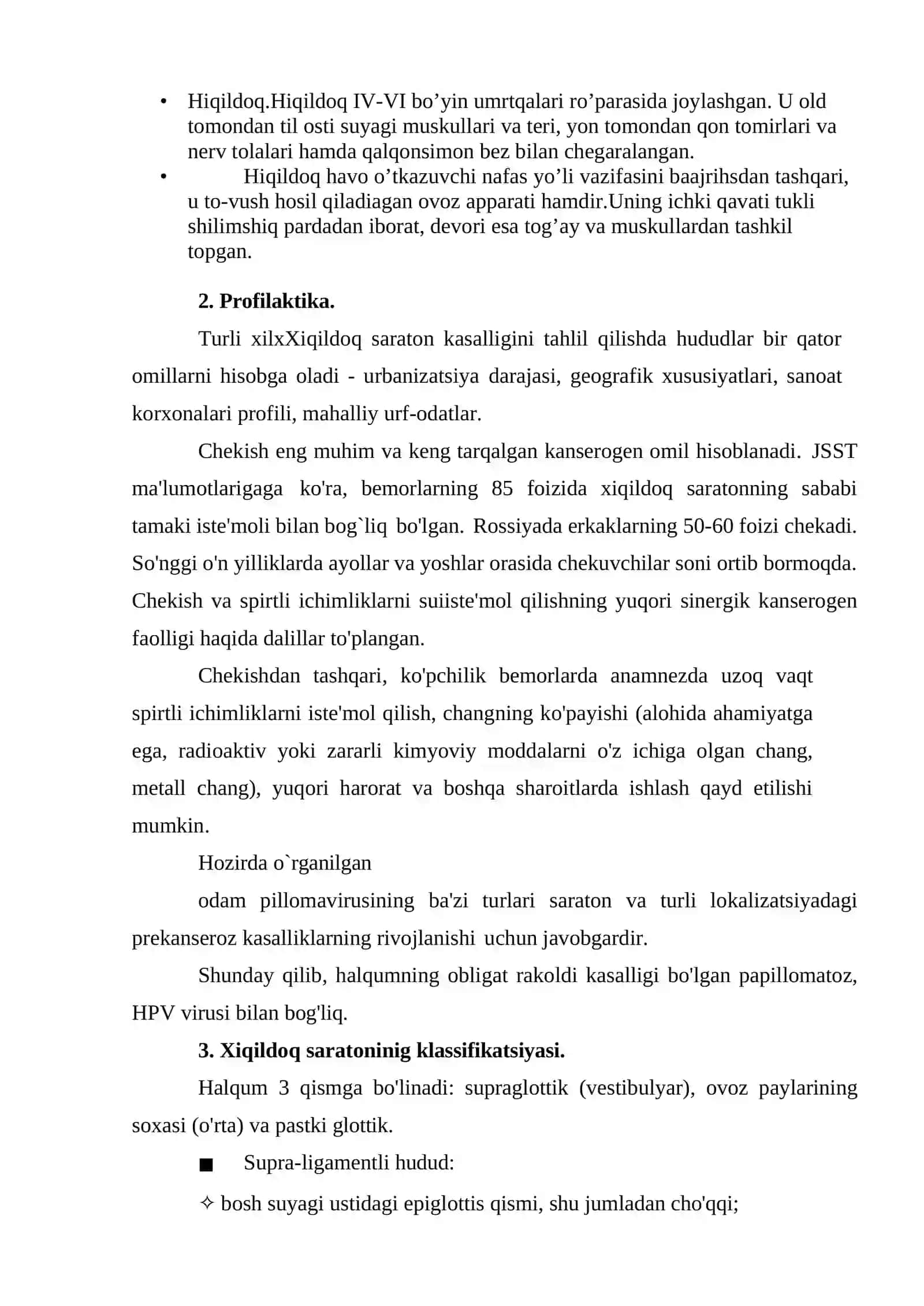 Xiqildoq saratoni, diagnostikasi, etiologiyasi, davolash usullari 3