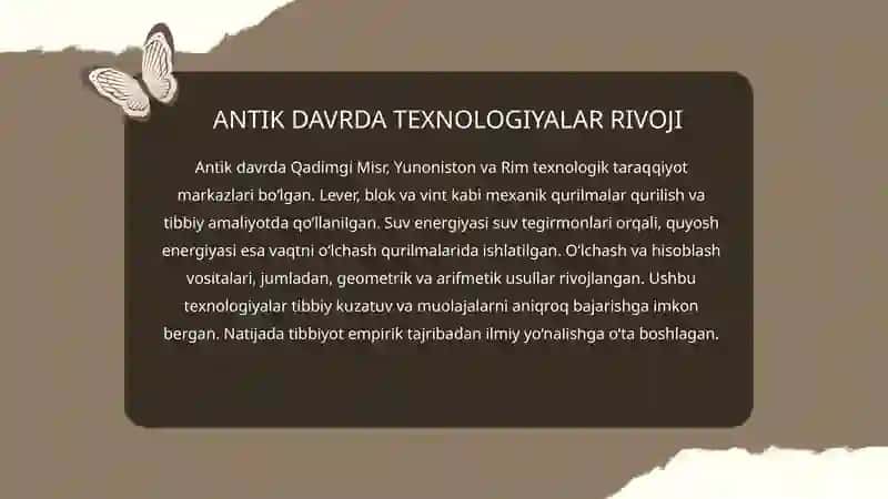 ANTİK DAVR TEXNOLOGIYALARI VA TIBBIYOTDA TELEKOMMUNIKATSION TIZIMLARNING RIVOJI 3