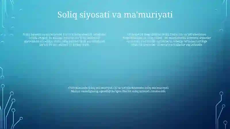 O'Zbekiston Respublikasi Soliq Tizimi 3