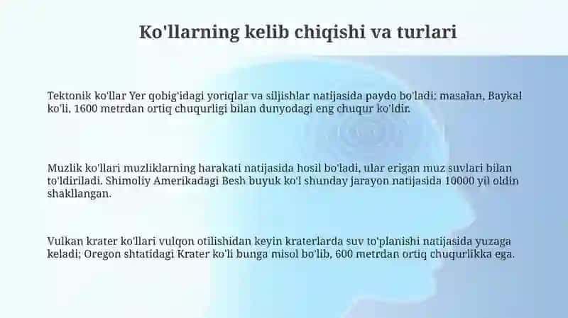 Ko‘llarning genezis va ularning turlari 3
