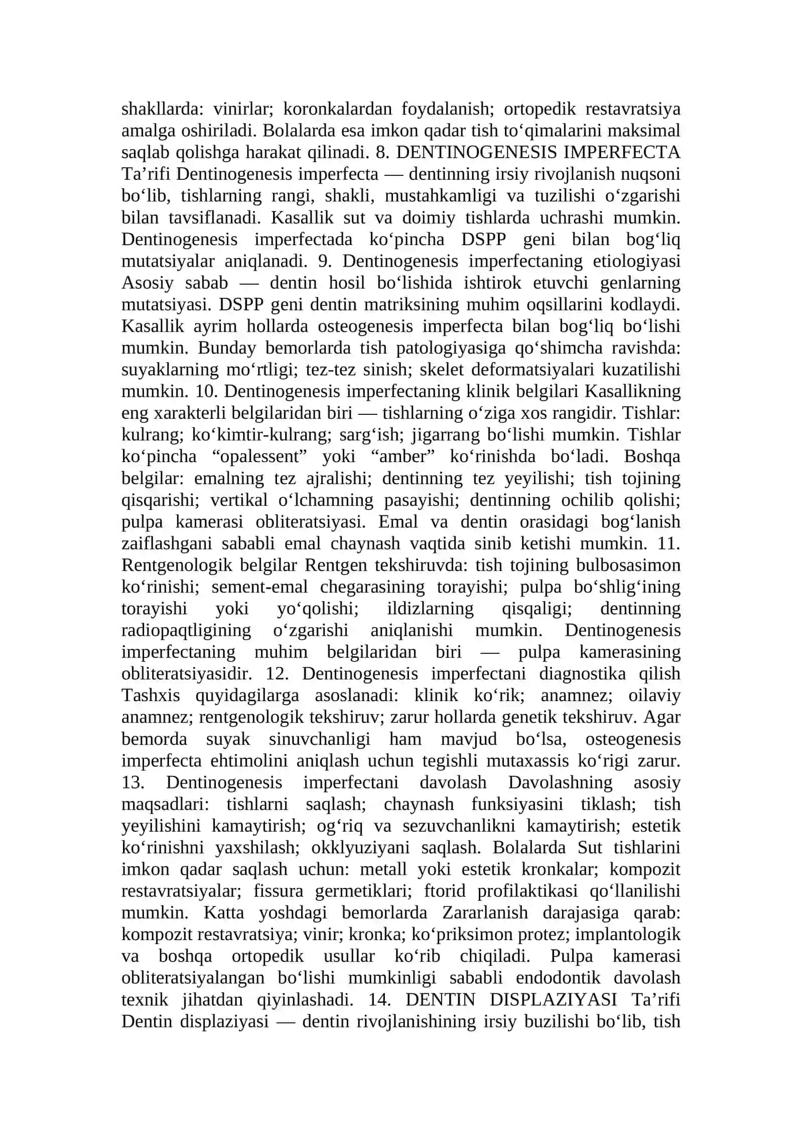 IRSIY XUSUSIYATGA EGA BO‘LGAN TISH QATTIQ TO'QIMALARINING NOKARIES KASALLIKLARI 3