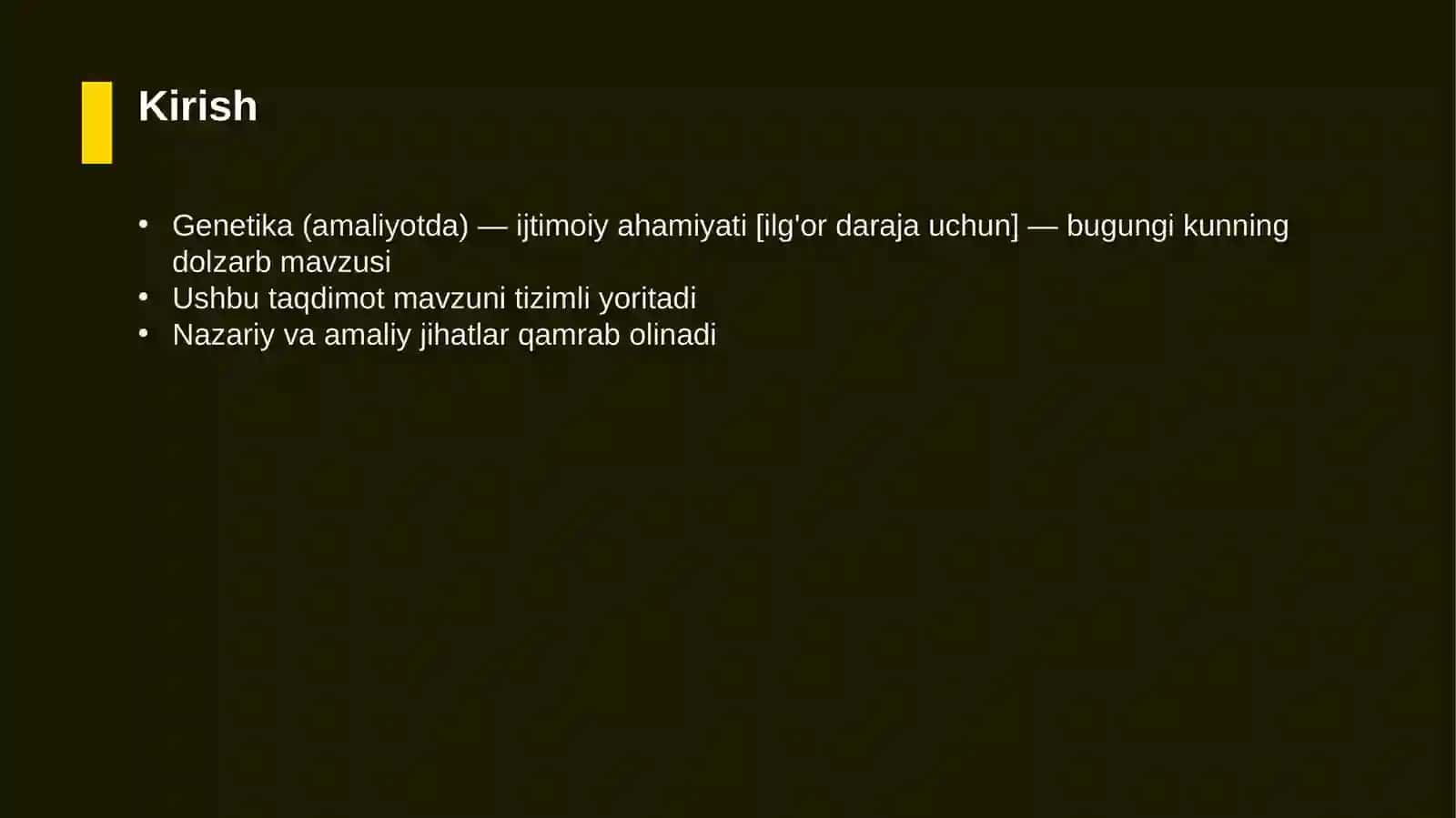 Genetika (amaliyotda) — ijtimoiy ahamiyati [ilg'or daraja uchun] 3