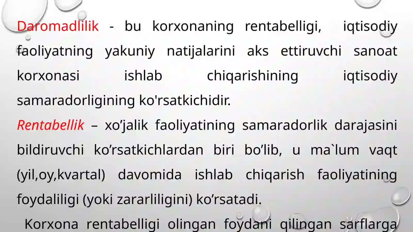 Korxona rentabelligi 3