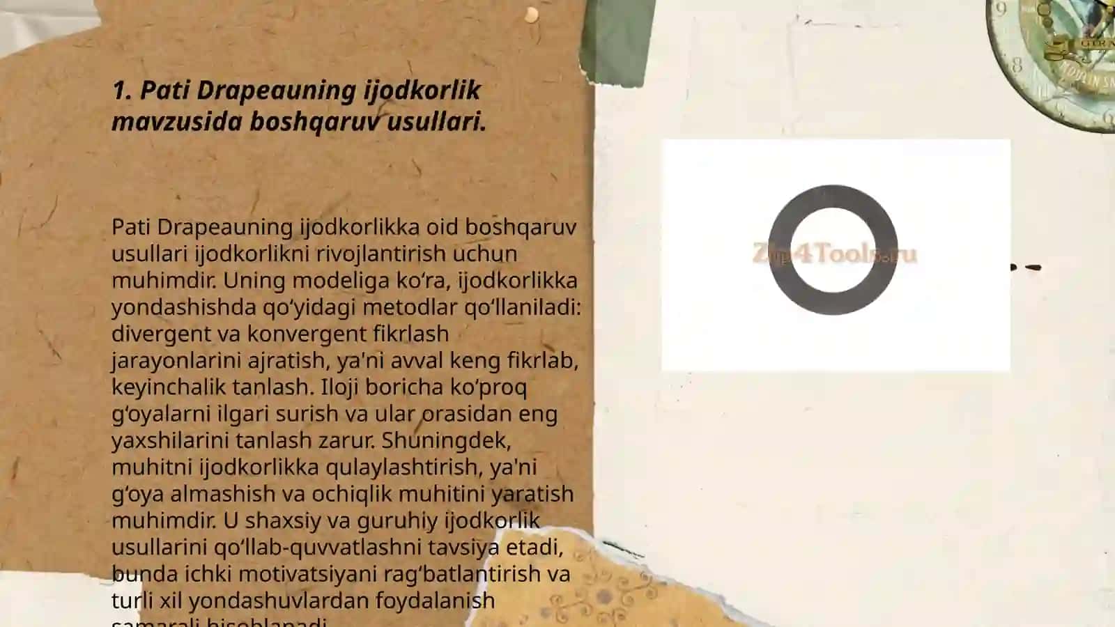 Pati Drapeauning kreativlikka oid pedagogik fikrlari 3