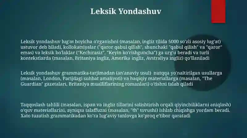 Kommunikativ Til O'qitish Yondashuvlari 3