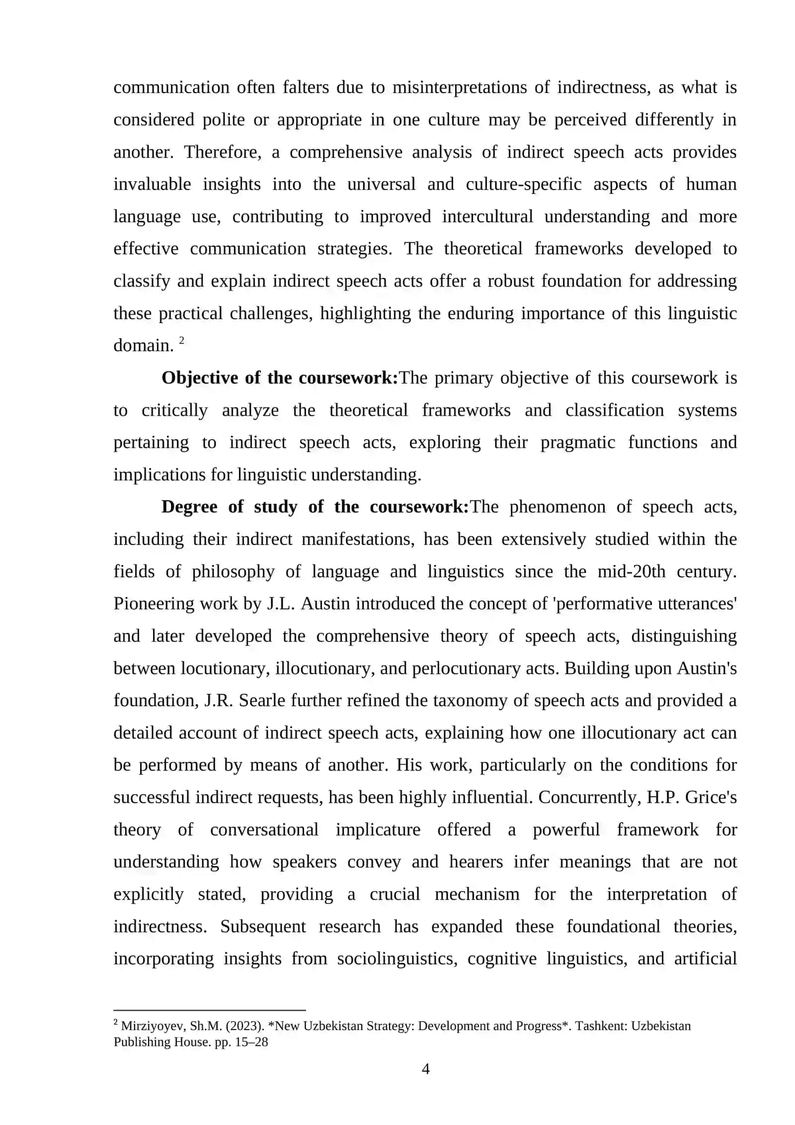Classification of speech acts. Indirect speech acts 3