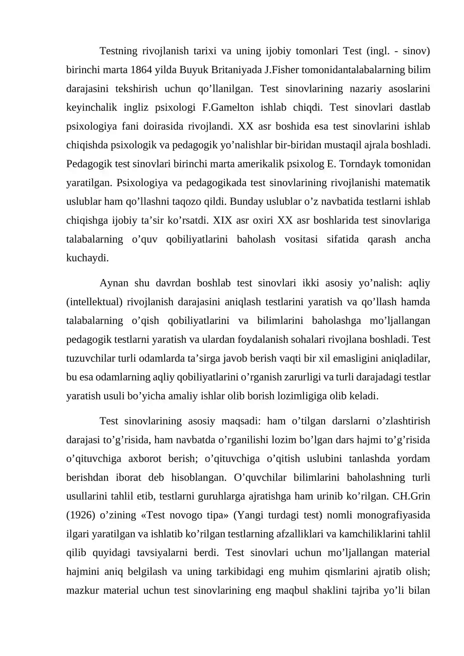Test turlari. Test turlari tahlili. (FSMU va T-sxema metodlardan foydalanib) 3