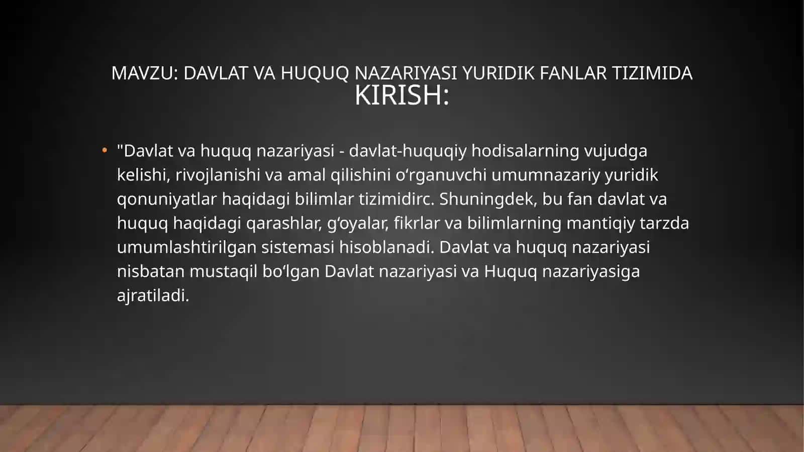 Davlat va huquq nazariyasi 3