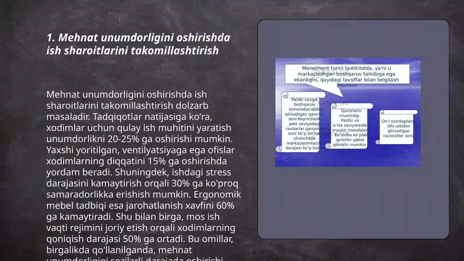 Mehnat unumdorligini oshirish yo'llari 3