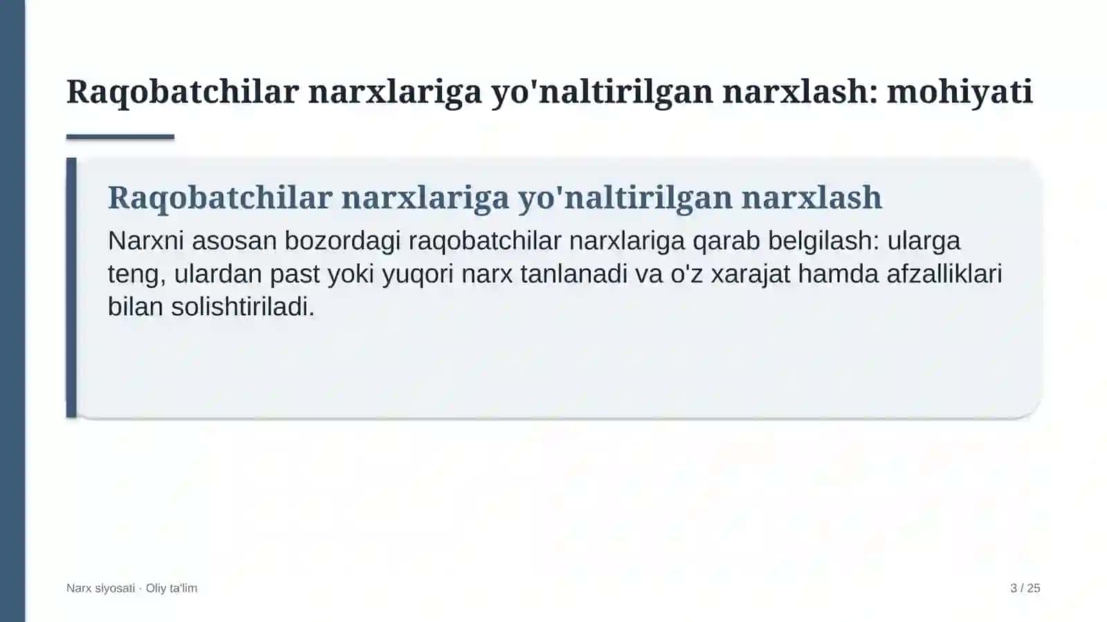 avtomaktablarda raqobatchilar narxlariga yo'naltirilgan narxlash 5937 3
