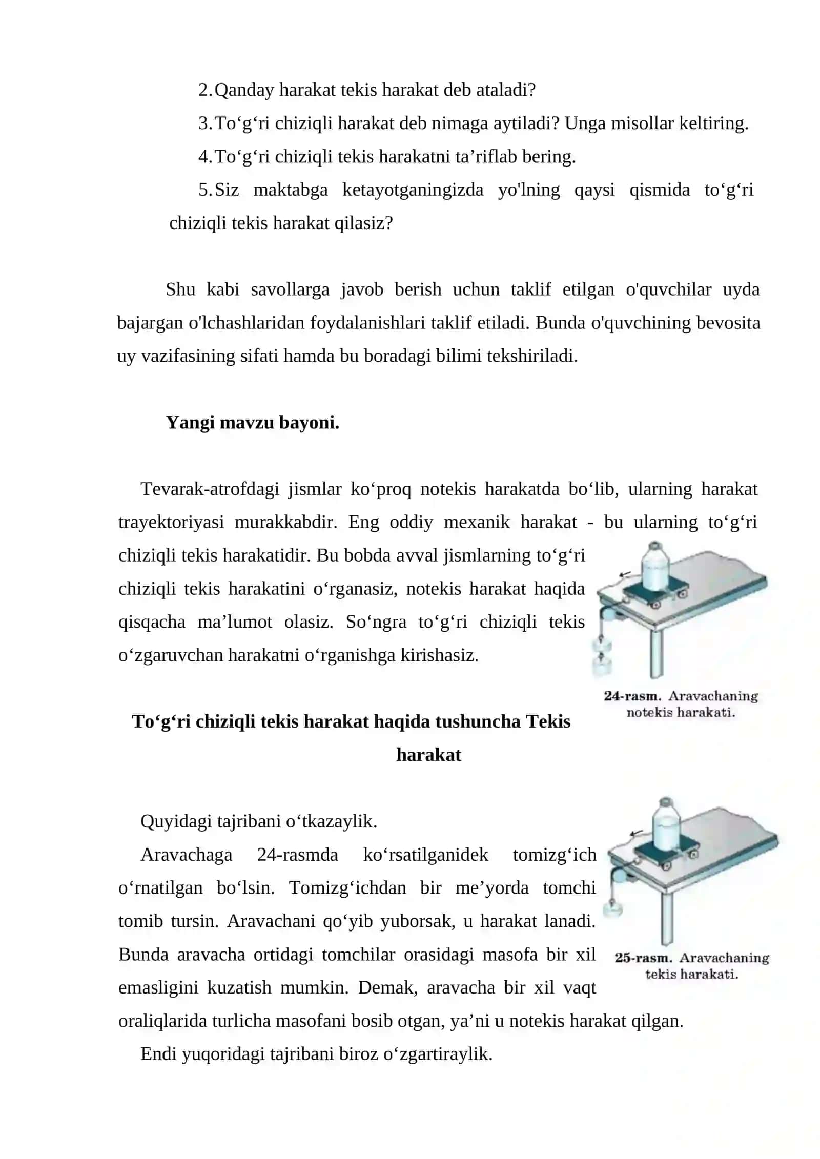 Kinematika asoslari 3