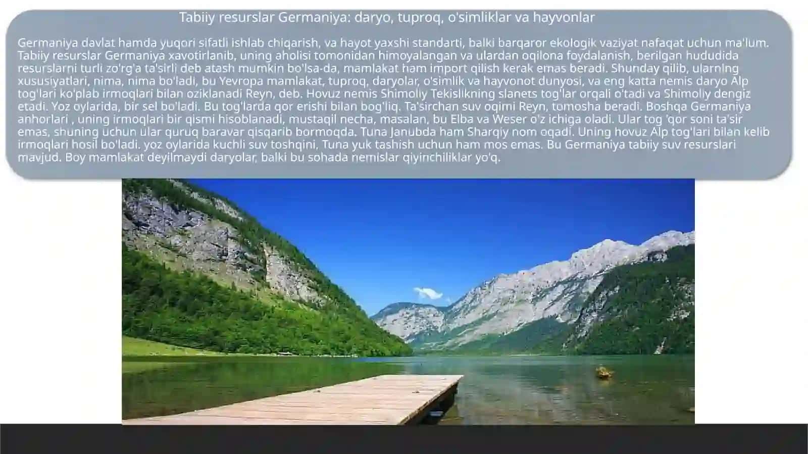 Tabiy boyliklarnega bazi davlatlar rivojlanib bormoqda, nega bazilari qashoqlashib bormoqda.Germaniya va Litva 3