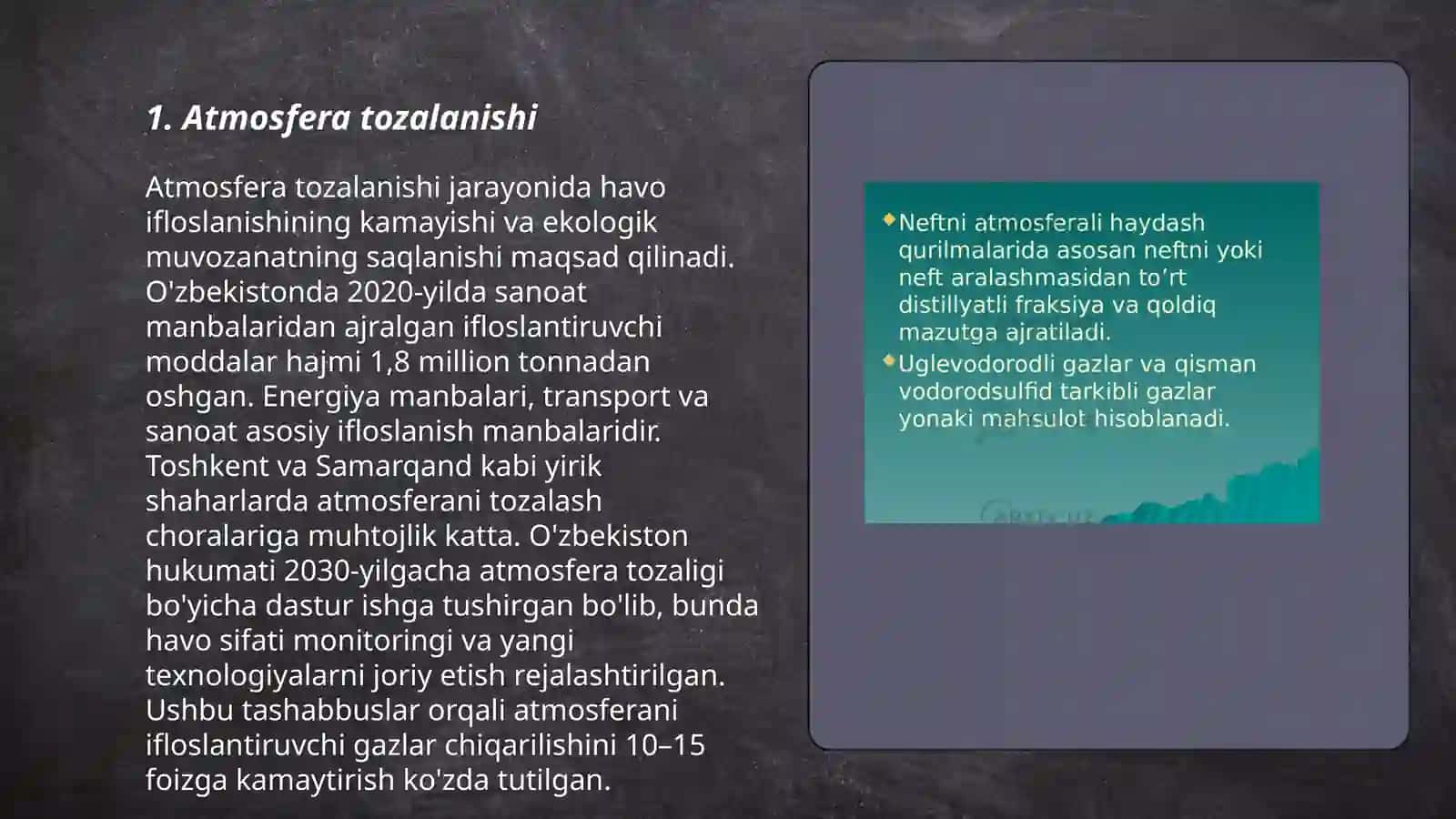 Atmosfera havosini azot oksidlaridan tozalash 3